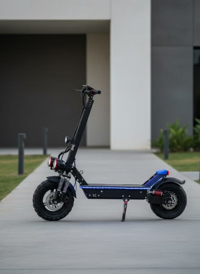 سكوتر الوحش 2026 – سكوتر كهربائي للكبار ببطارية 48 فولت، كفرات تيوبلس 11 إنش، دينمو مزدوج، وشاشة ديجيتال - Image 2